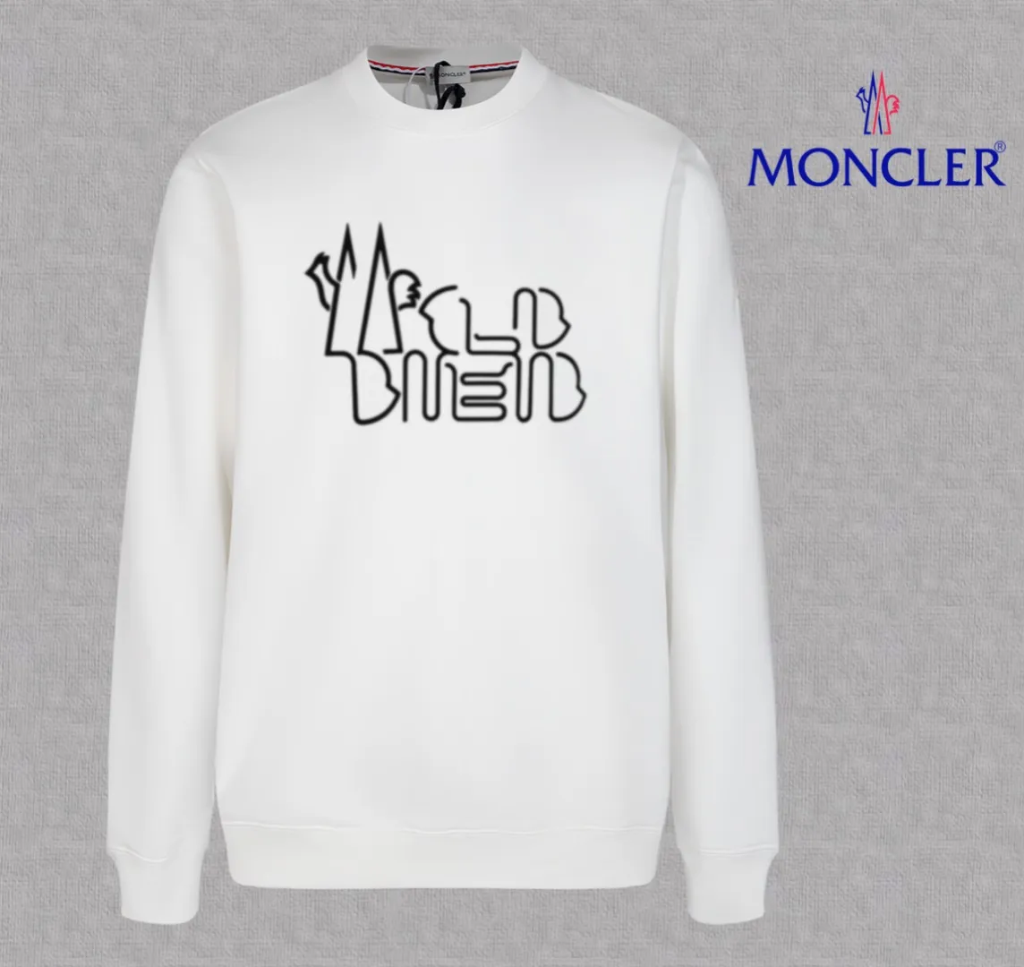 【 In Stock】 〖 𝐌𝐎𝐍𝐂𝐋𝐄𝐑~ 〗 440g ， 😎 ， ， Factory 2025 T ， ， Premium LOGO， Same Style ：Black White Size：S M L XL 2XL